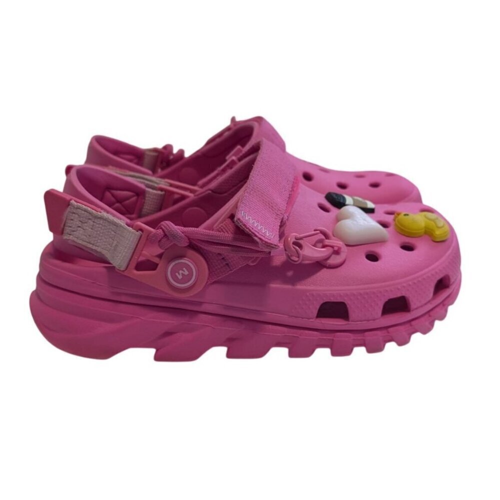 Post Malone x Crocs Duet Max II Clog Electric Pink Women's 6 Men's 4 Limited - Picture 10 of 11